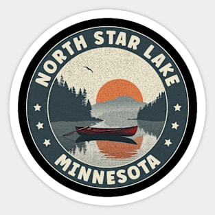 North Star Lake Minnesota Sunset Sticker